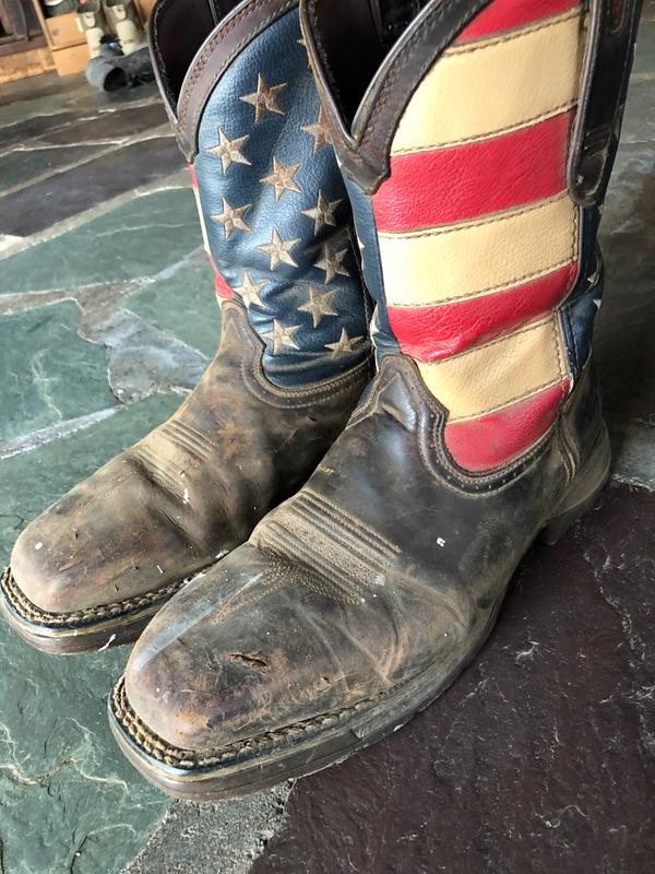 Confederate flag sale boots square toe