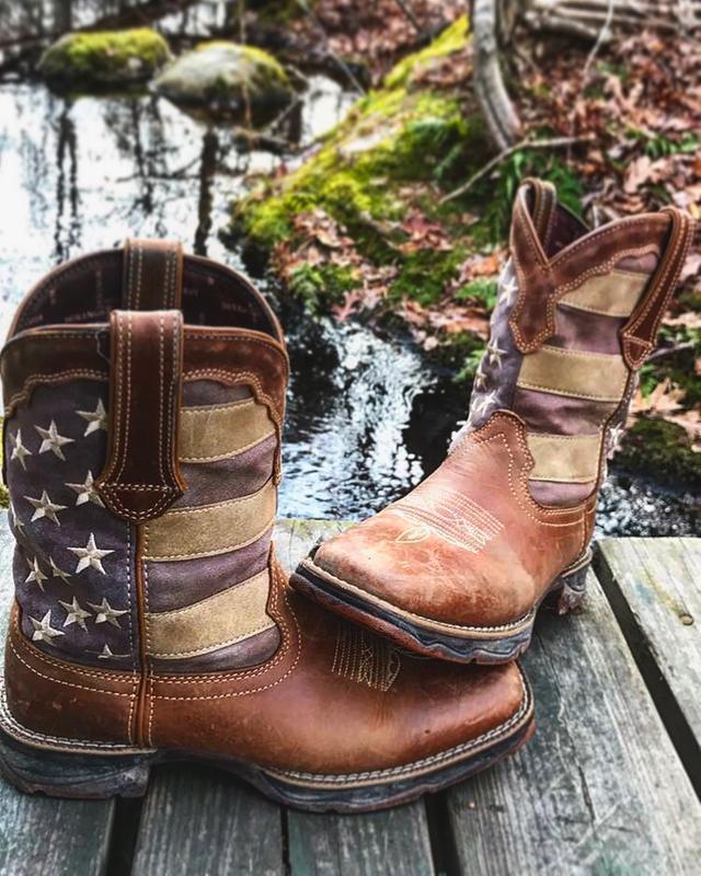 Durango faded shop flag boots