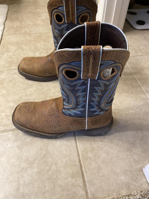 Navy western clearance boots