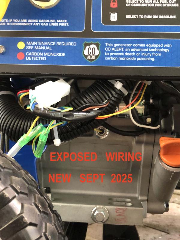 OUR NEW  GENERATOR WITH  EXPOSED WIRING  -- NOT PROTECTED