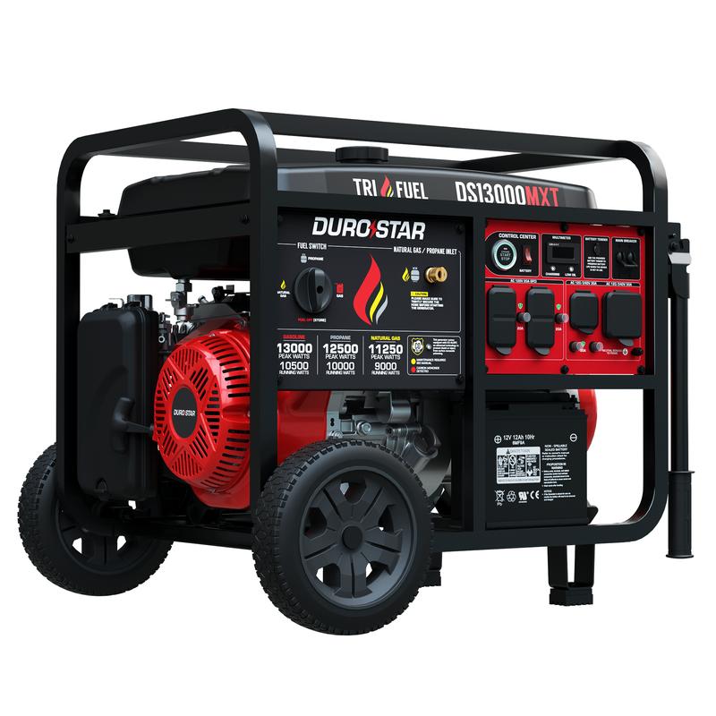 DuroStar DS13000MXT 13,000W/10,500W 500cc Electric Start Tri Fuel