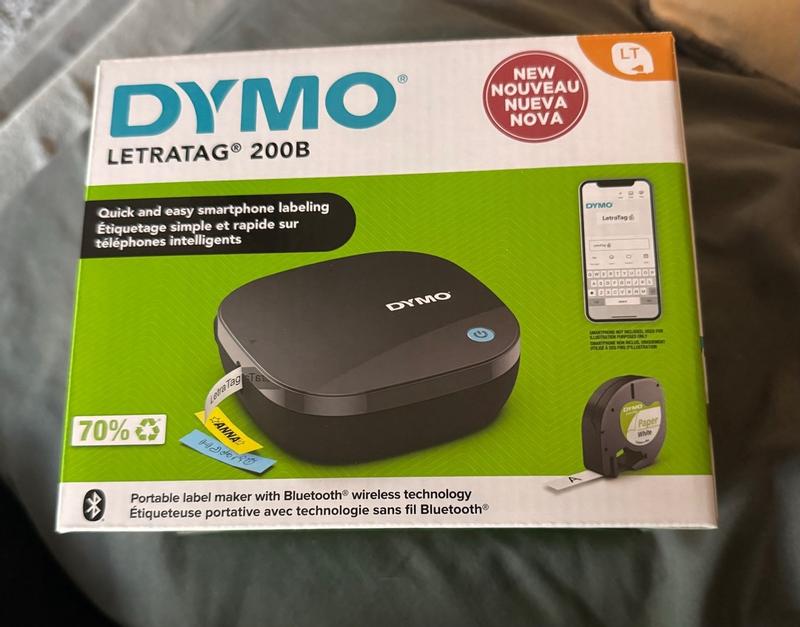 new DYMO LetraTag 200B Bluetooth Label Maker, Compact Printer, w/ 3 Label  Tapes
