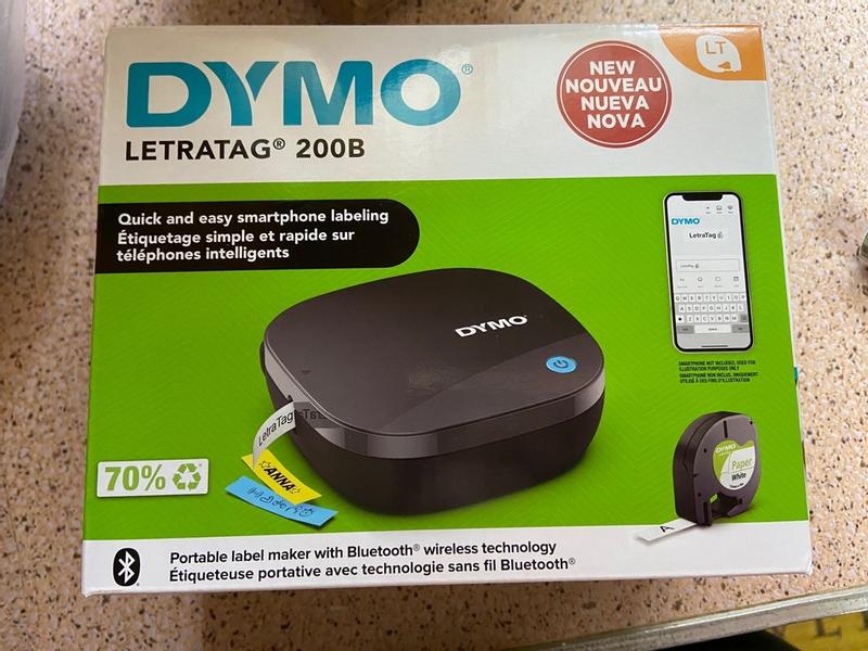 Dymo LetraTag 200B Bluetooth Label Maker, Compact Label Printer, Connects  Through Bluetooth Wireless Technology to iOS and Android