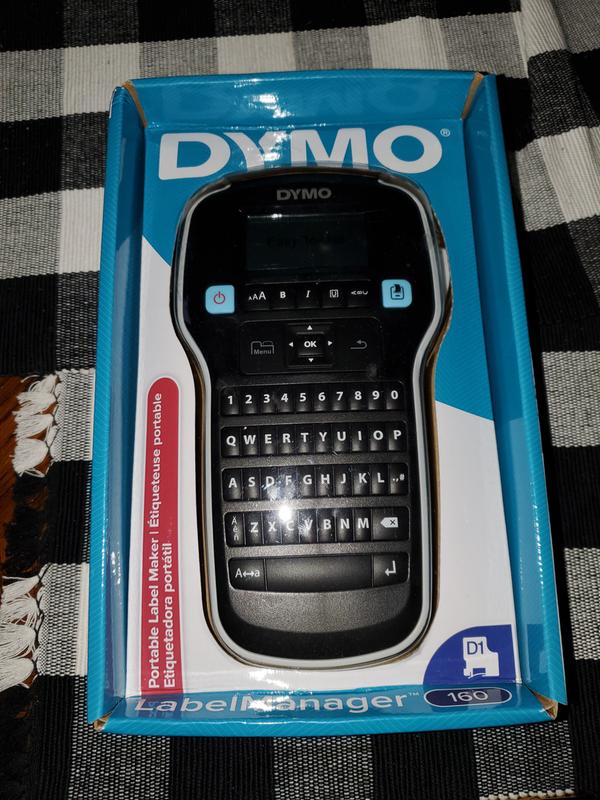 2174450 Dymo, Dymo LabelManager 160 Handheld Label Printer, 12mm Max Label  Width, Type E Plug, 754-5018