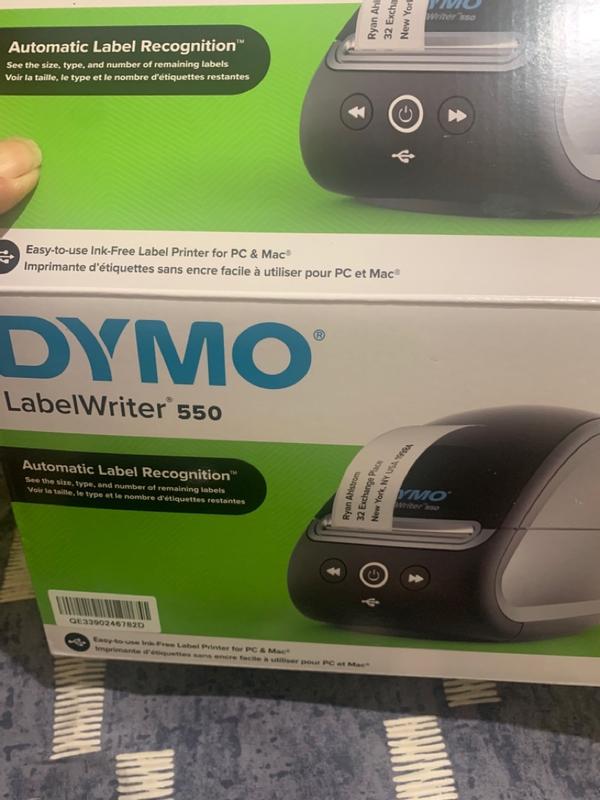DYMO LabelWriter 550 Turbo, Imprimante d'étiquettes haute vitesse, sans  encre, connexion LAN, PC/Mac, reconnaissance des étiquet