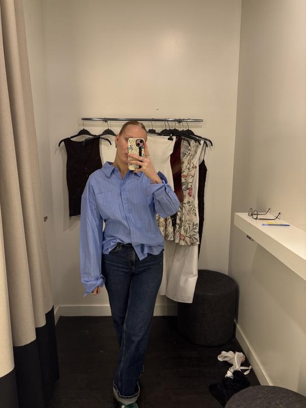 Monroe Cinched Oversized Oxford Shirt