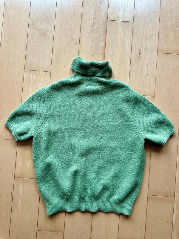 Lora Short Sleeve Turtleneck Sweater Green | Dynamite