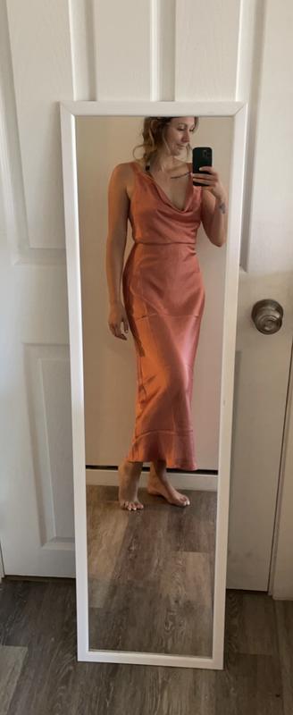 RSVP Maxi Satin Slip Dress Purple | Dynamite