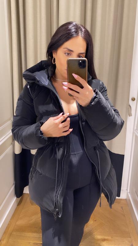 Lustre Puff ™ Cinched Waist Puffer Jacket Brobei