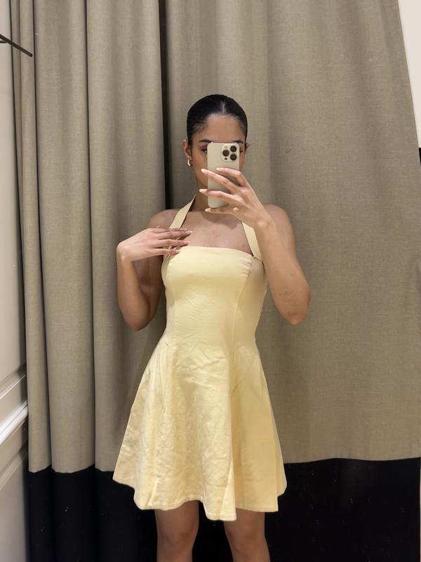 flared white dress for women PERLA Flared Mini Dress main image 0