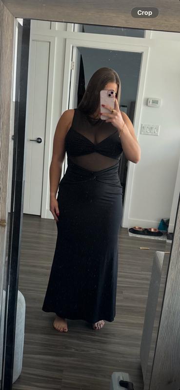 Sculpt Twisted Maxi Dress Black | Dynamite