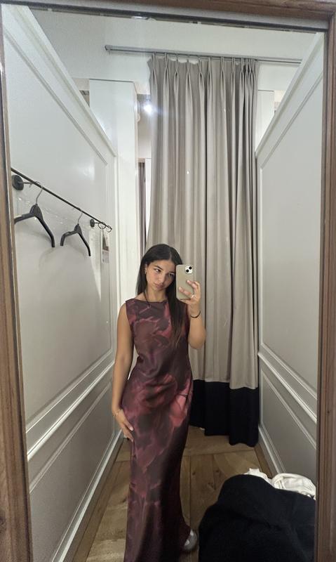 liora satin maxi slip dress Grey Satin Open-Back Slip Maxi Dress