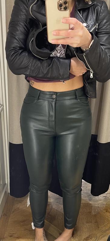 Kate Faux Leather Skinny Pants Black