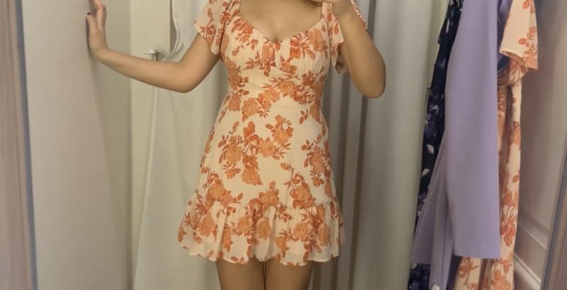 slim fit dress slacks Eliana White Eyelet Embroidered Mini Dress | Ready-To-Ship main image 1