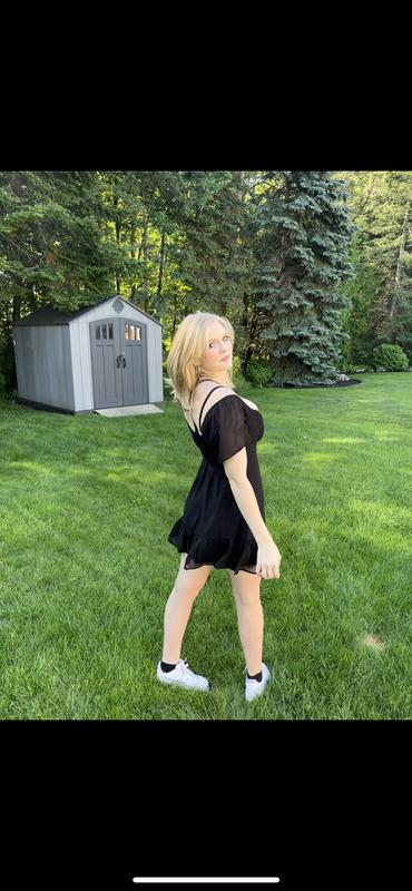 Eliana Flare Mini Dress Black | Dynamite