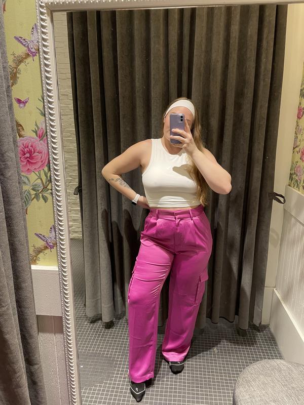 Mad About You Satin Cargo Pants - Pink – Shop Janáe