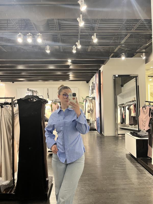 Monroe Cinched Oversized Oxford Shirt