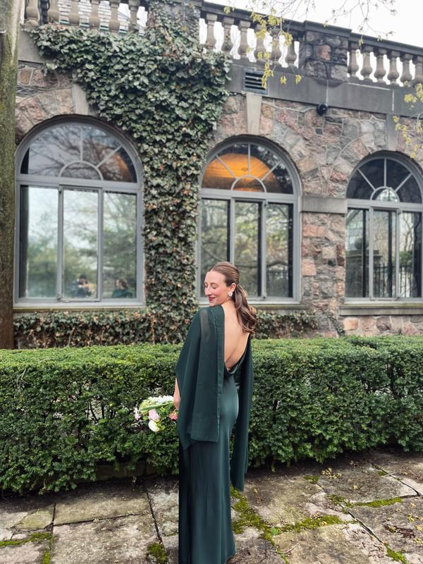 Nora Satin Maxi Slip Dress Green | Dynamite