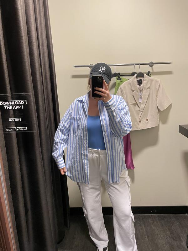 ★MAINBOOTH★Billy's Oversized Stripe Shirts(GREEN)★正規品 Billy Oversized Linen Shirt