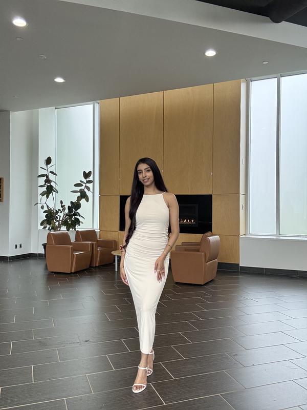 Ines Ruched Jersey Maxi Dress