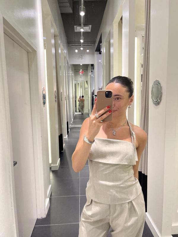 Pinstripe Halter Top