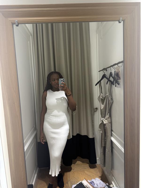 Ribbed Maxi Sweater Dress Beige | Dynamite