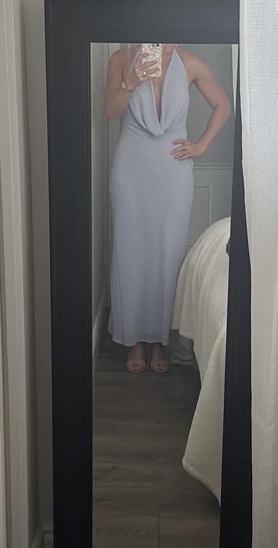 Deep Cowl Neck Maxi Dress Black | Dynamite