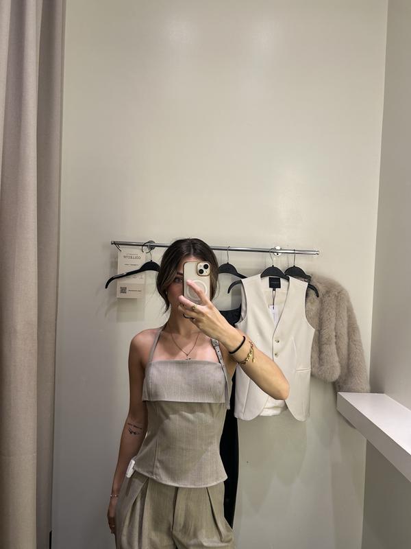 Pinstripe Halter Top