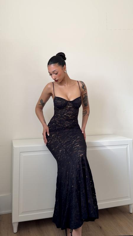 dynamite lace dress Lace Corset Midi Dress