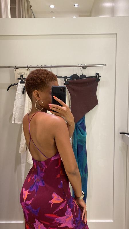 Open Back Slip Maxi Dress Purple Dynamite