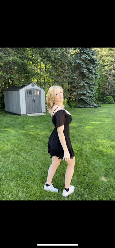 Eliana Flare Mini Dress Black | Dynamite