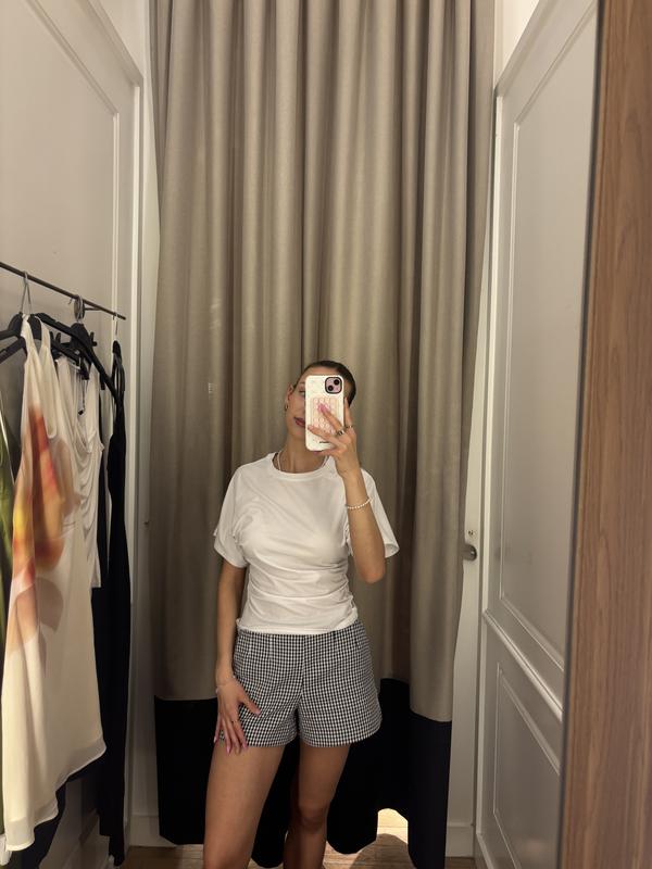 Andrea Shirred Jersey T Shirt