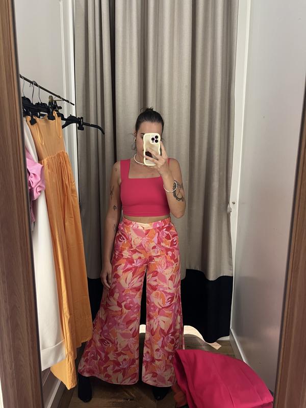 Wide Leg Palazzo Pants Pink | Dynamite