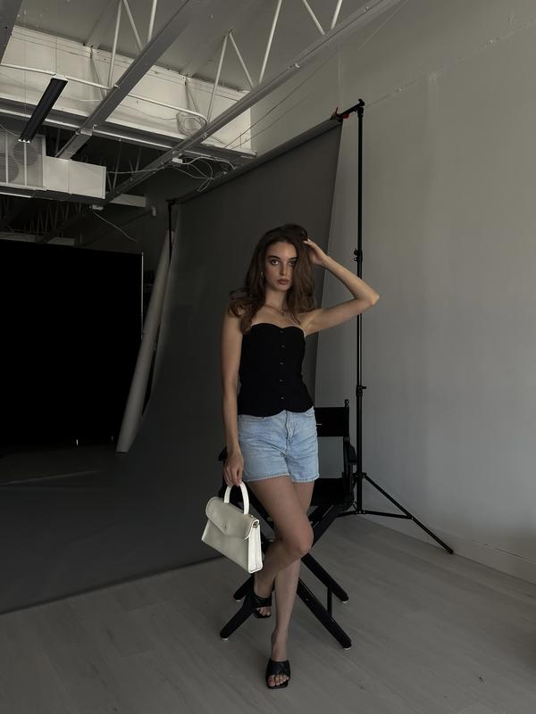 Sweetheart Buttoned Tube Top