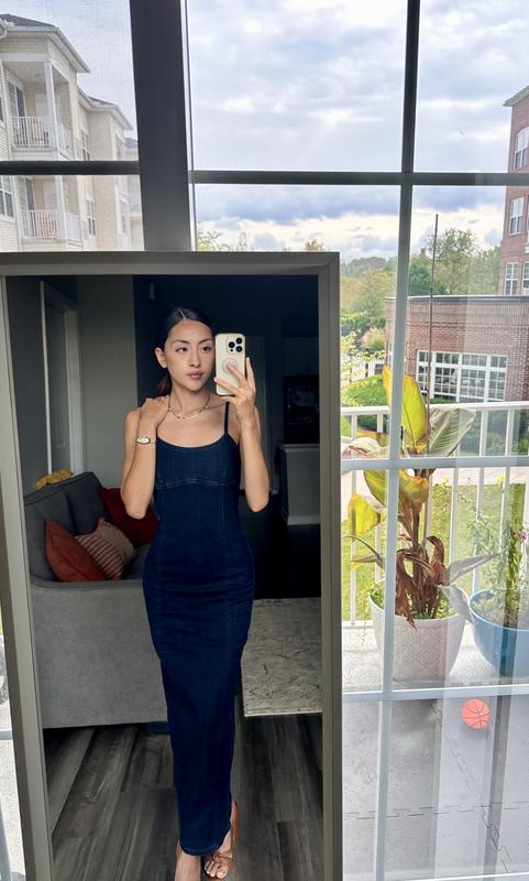 Denim Maxi Dress Blue | Dynamite