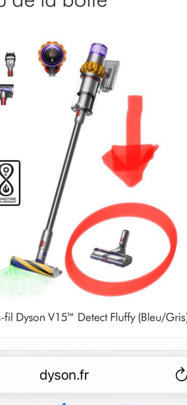 Brosse affichee mais non livree avec