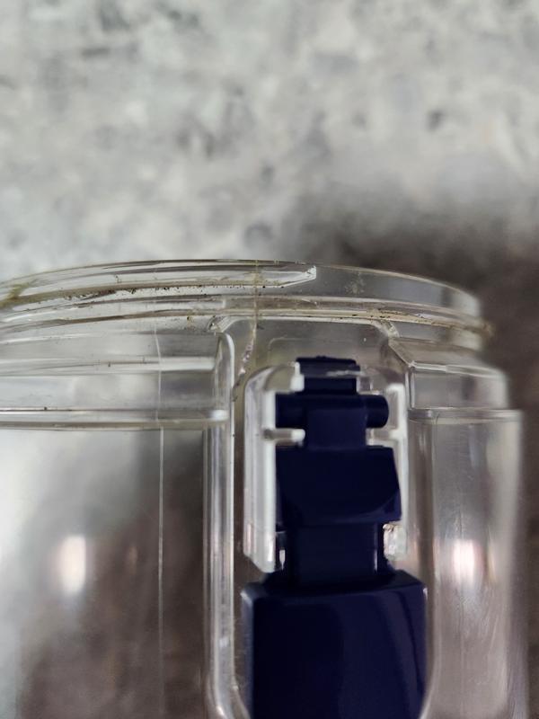 cracks in plastic near top going vertical, this happened on both sides.