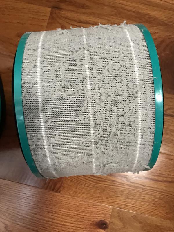 Dirty Filter that captured particles from our bedroom!