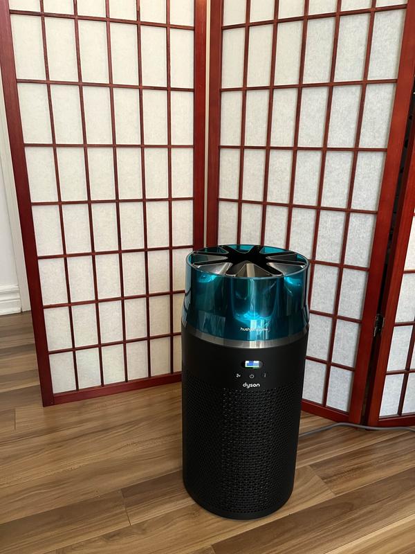 Hushjet purifier in black and teal