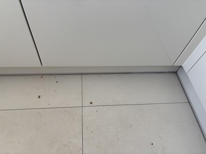 Problem with rug/hard floor transition. Edges not collecting particles. Area between rug, hard floor and sofa neglected