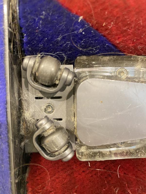 Castors jammed with hair