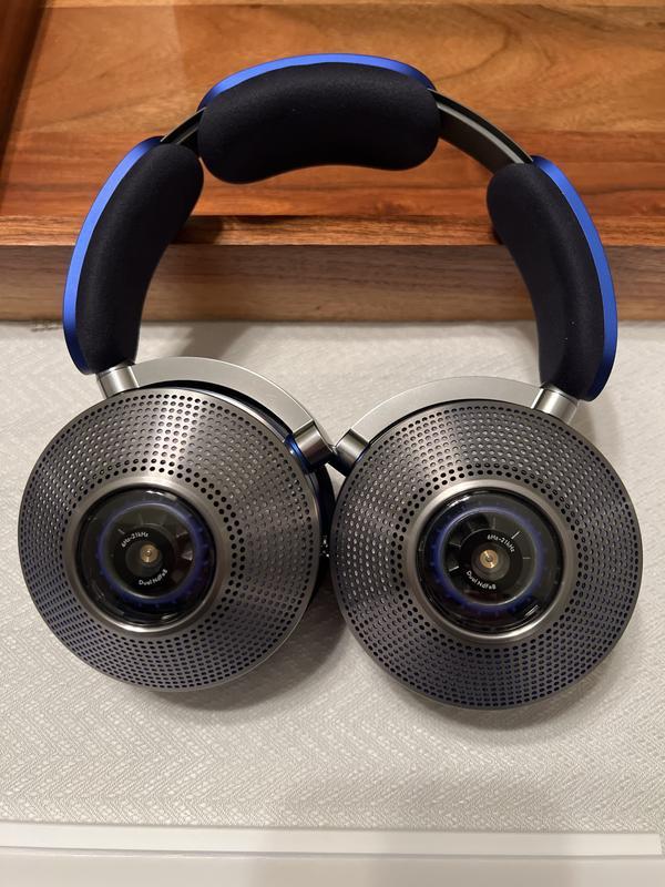 Headphones with filter and covers in place
