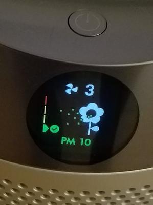 New Display with Particulate Matter reading.