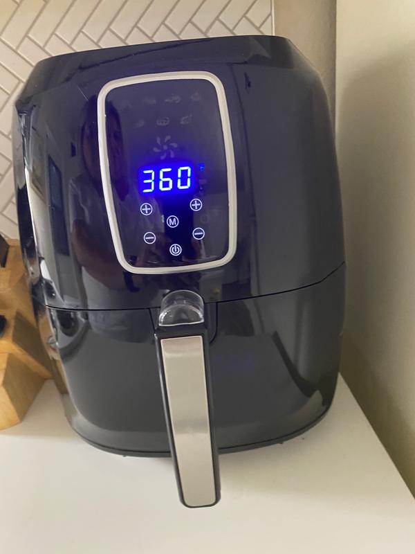 Emerald 5.2L Gray Air Fryer with Digital LED Touch Display, Removable Basket,  and 1800W Power - Programmable, Non-Stick, UL Listed in the Air Fryers  department at