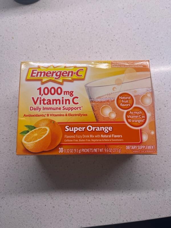 Emergen-C Vitamin C Fizzy Drink Mix Super Orange -- 1000 mg Emergen-C Vitamin C Fizzy Drink Mix Super Orange -- 1000 mg