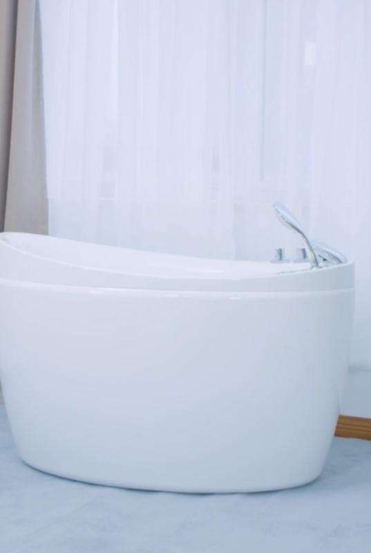 Japanese Style 59 X 31 Acrylic Flatbottom Deep Soaking Freestanding Air Bath  Bathtub With 48 Air Jets - Tub Filler - Bed Bath & Beyond - 33306517