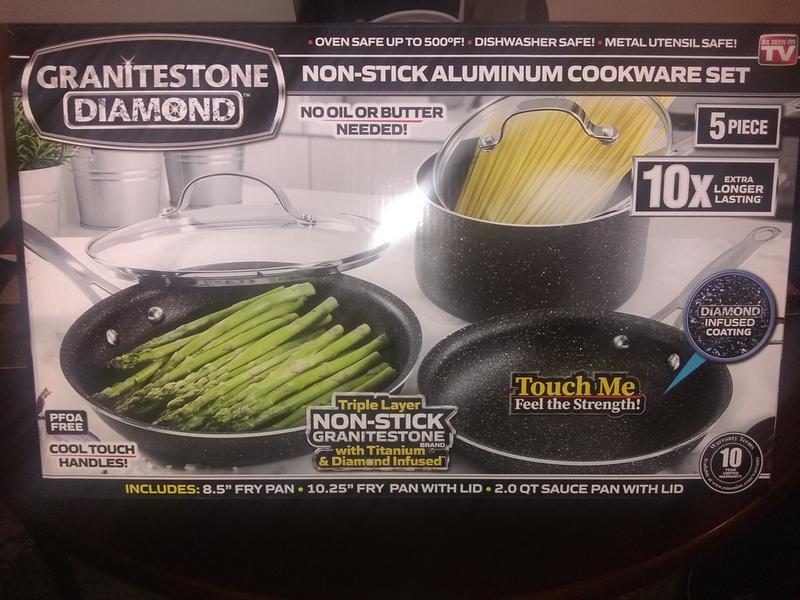 Granitestone Diamond Non - Stick Aluminum Cookware Set