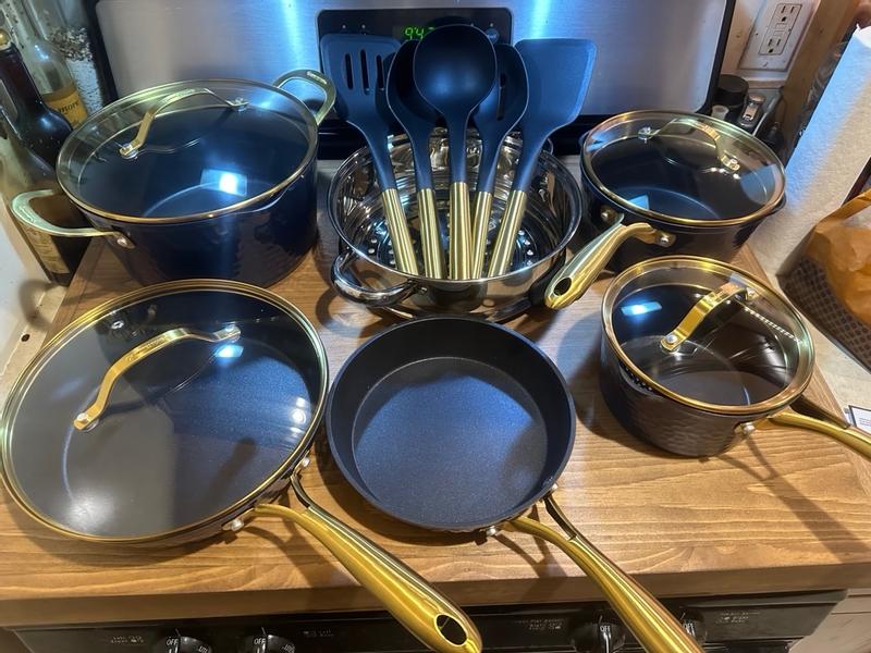 Granitestone Charleston Hammered 15 Piece Cookware Set