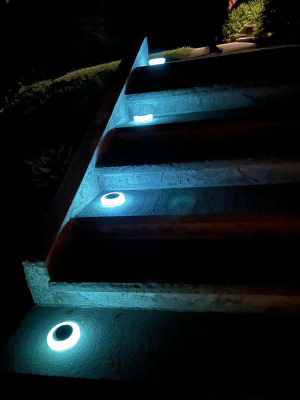 The turquoise lights are beautiful!