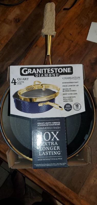 Granitestone Charleston 4 Quart Deep Saute Pan, Navy